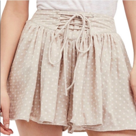 Free People Pants - SOLD-Free People Meet Your Match Mini Shorts Skort Beige